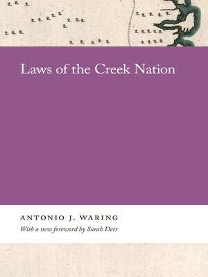 cover image of Laws of the Creek Nation